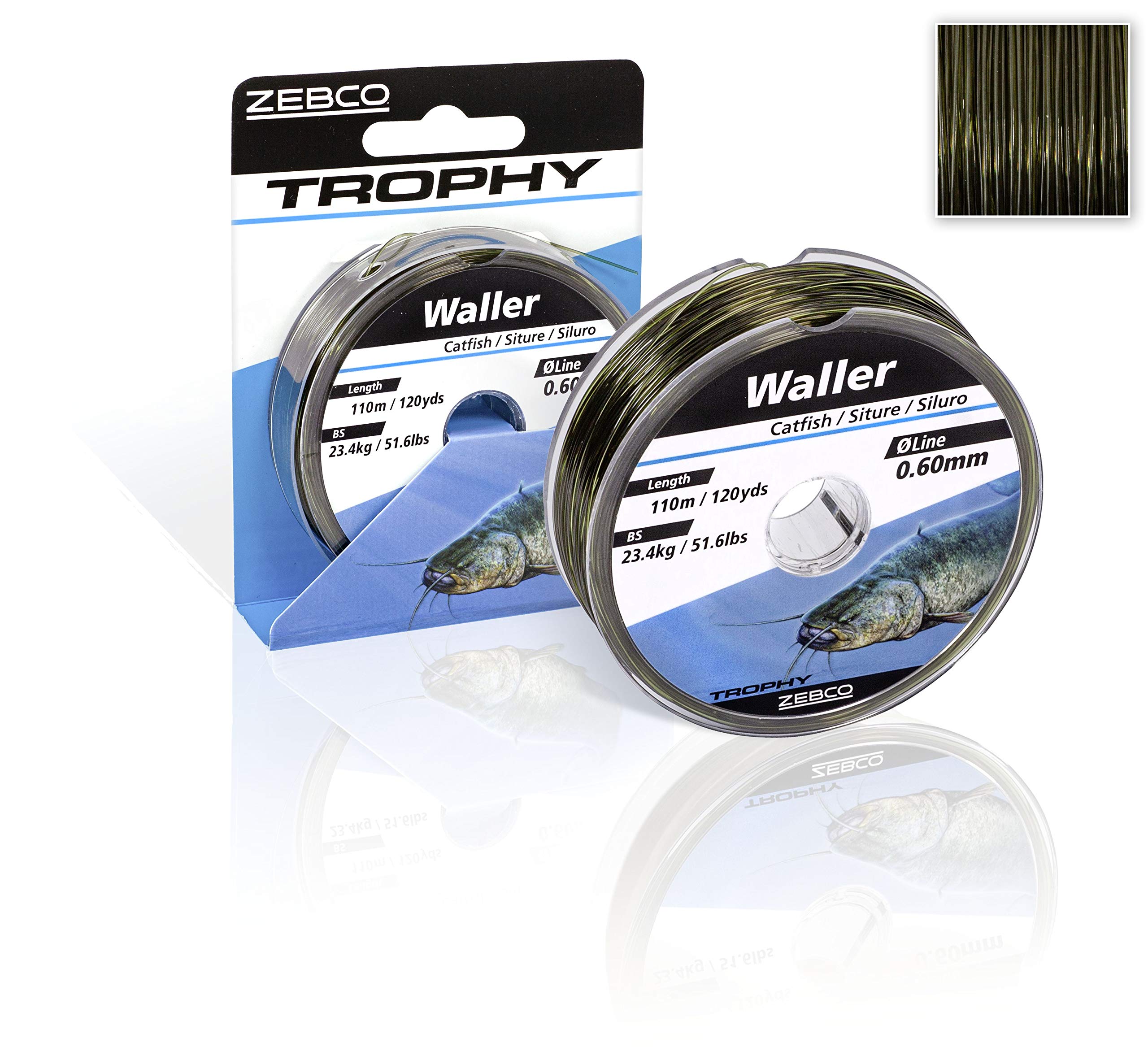 Zebco Quality Trophy Catfish Monofilament Fishing Line Fishing Accessories Catfish Line Dark Camou 0.50 mm / 18.1 kg