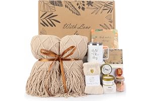 ACORETOAS Get Well Soon Gift Baskets for Women - Earth Tone Self Care Package, Unique Birthday Gifts for Women, Sympathy Gift Baskets, Thinking of You Care Package for Mom Grandma Friends