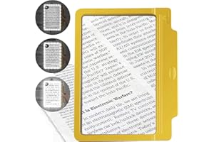 NZQXJXZ 5X Magnifying Glass for Reading, Magnifier with 36 Ultra-Bright Anti-Glare Dimmable LED Lights Provide Full-Page Viewing,Evenly Lit Relieve Eye Strain Perfect for Low Vision People and Seniors(Gold)