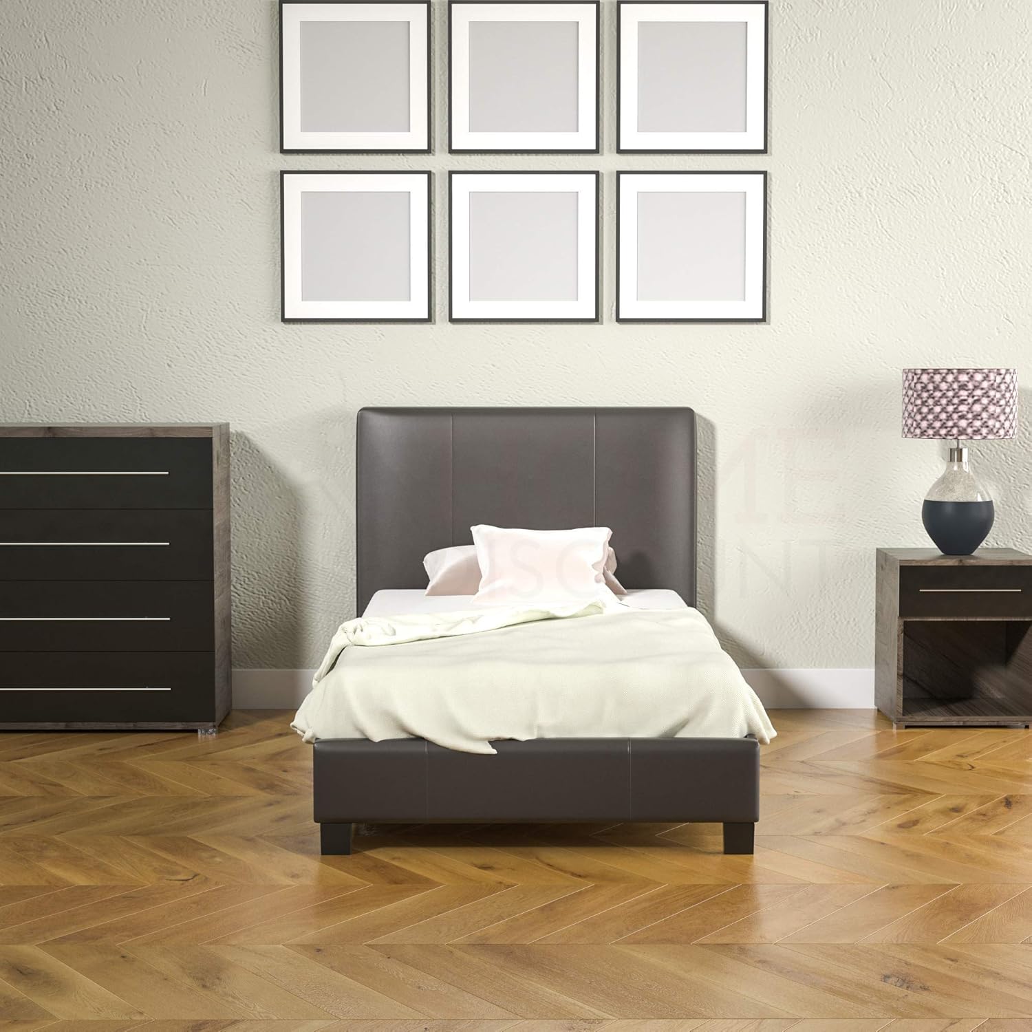 Brown Vida Designs Lisbon Single Bed 3ft Ottoman Bed Frame