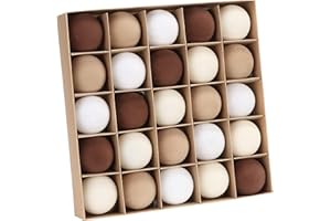 Sea Team 25-Pack Flocked Velvet Christmas Tree Ball Ornaments Set, Decorative Hanging Baubles, Shatterproof Plastic Decorations for Xmas Tree, Wreath, Garland, 60mm/2.36 Inches, Baking Time