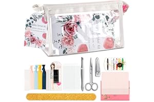 CHUMIA 132 Pieces Wedding Survival Kit Wedding Day Bridal Emergency Kit Bridal Party Proposal Gifts Mini Emergency Kit for Women with Makeup Bags Floral Wedding Bride Emergency Supplies (Floral Style)