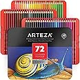 Arteza Colored Pencils, 72 Professional Drawing Pencils, Soft Wax-Based Cores, Art Supplies for Sketching, Shading, Vibrant C