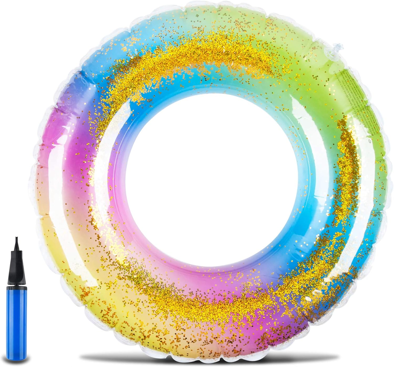 Gorse Transparent Inflatable Tube Swim Tube Glitter Swim