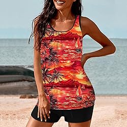 Tankini Swimsuits for Women Tummy Control Blouson