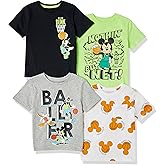 Amazon Essentials Disney | Marvel | Star Wars Boys and Toddlers' Short-Sleeve T-Shirts (Previously Spotted Zebra), Multipacks
