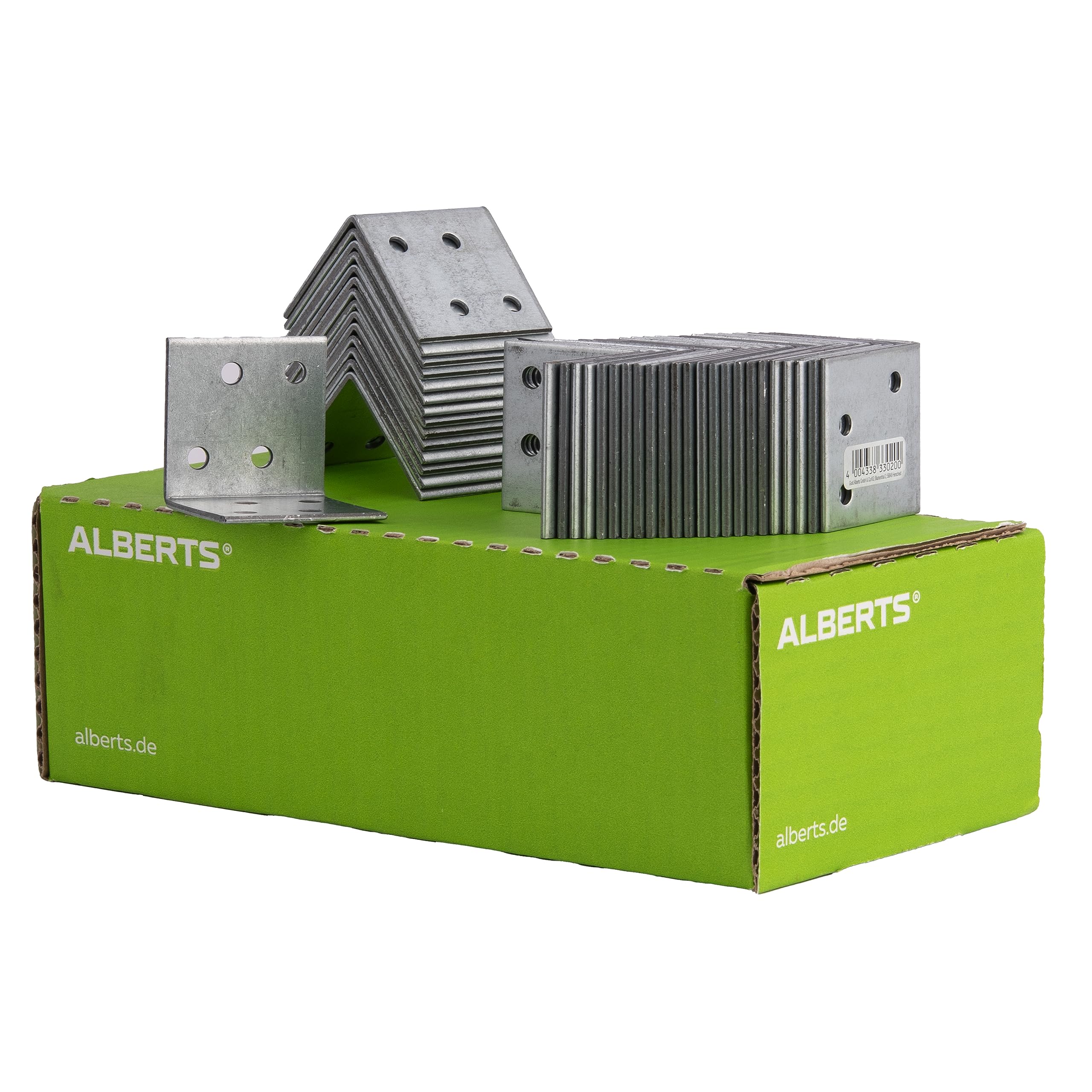 Alberts 846442 Angle Connector Sendzimir-Galvanised 40 x 40 x 40 mm Set of 50