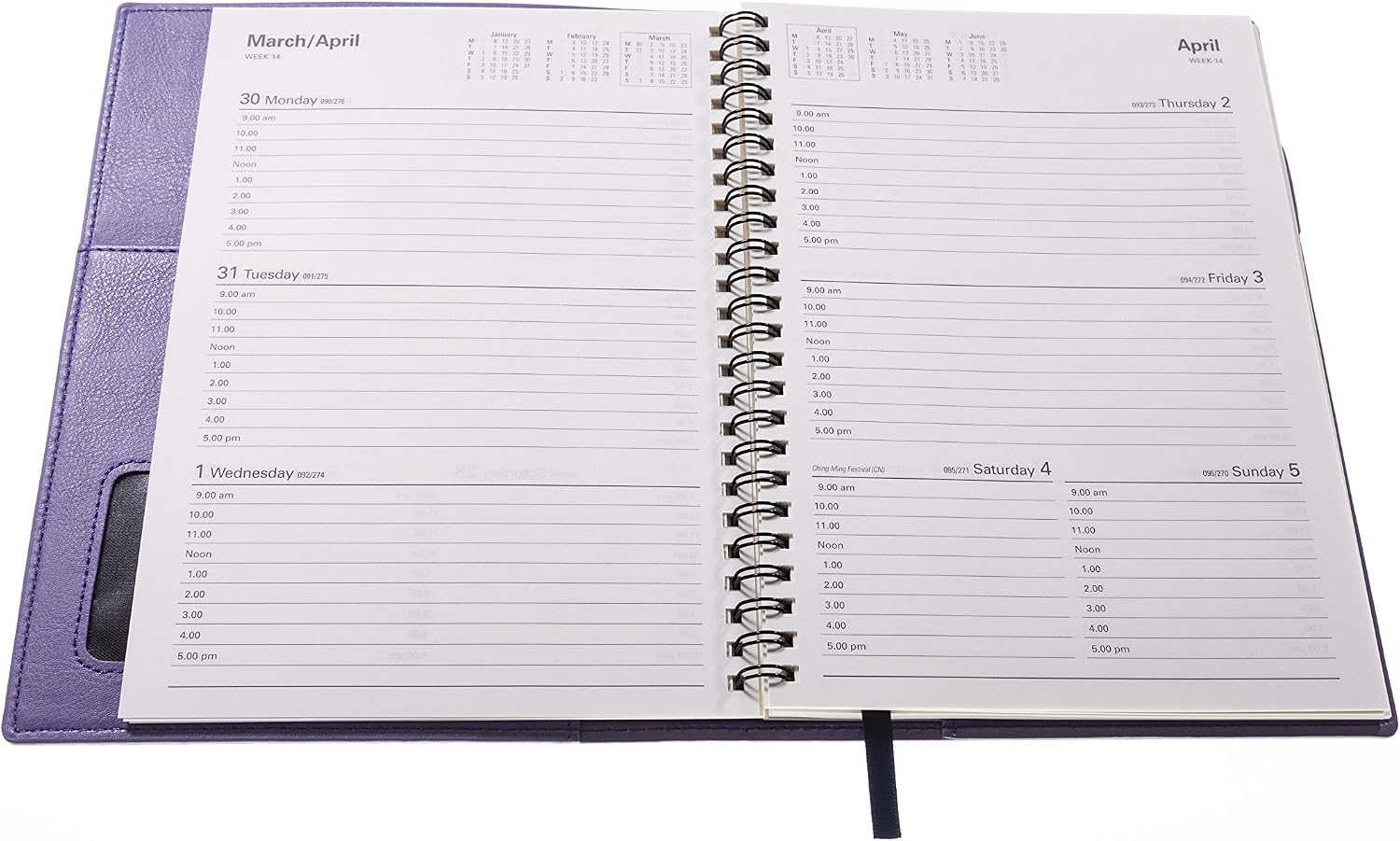 Collins Valour Week to View 2021 Diary - Lilac - Image 3