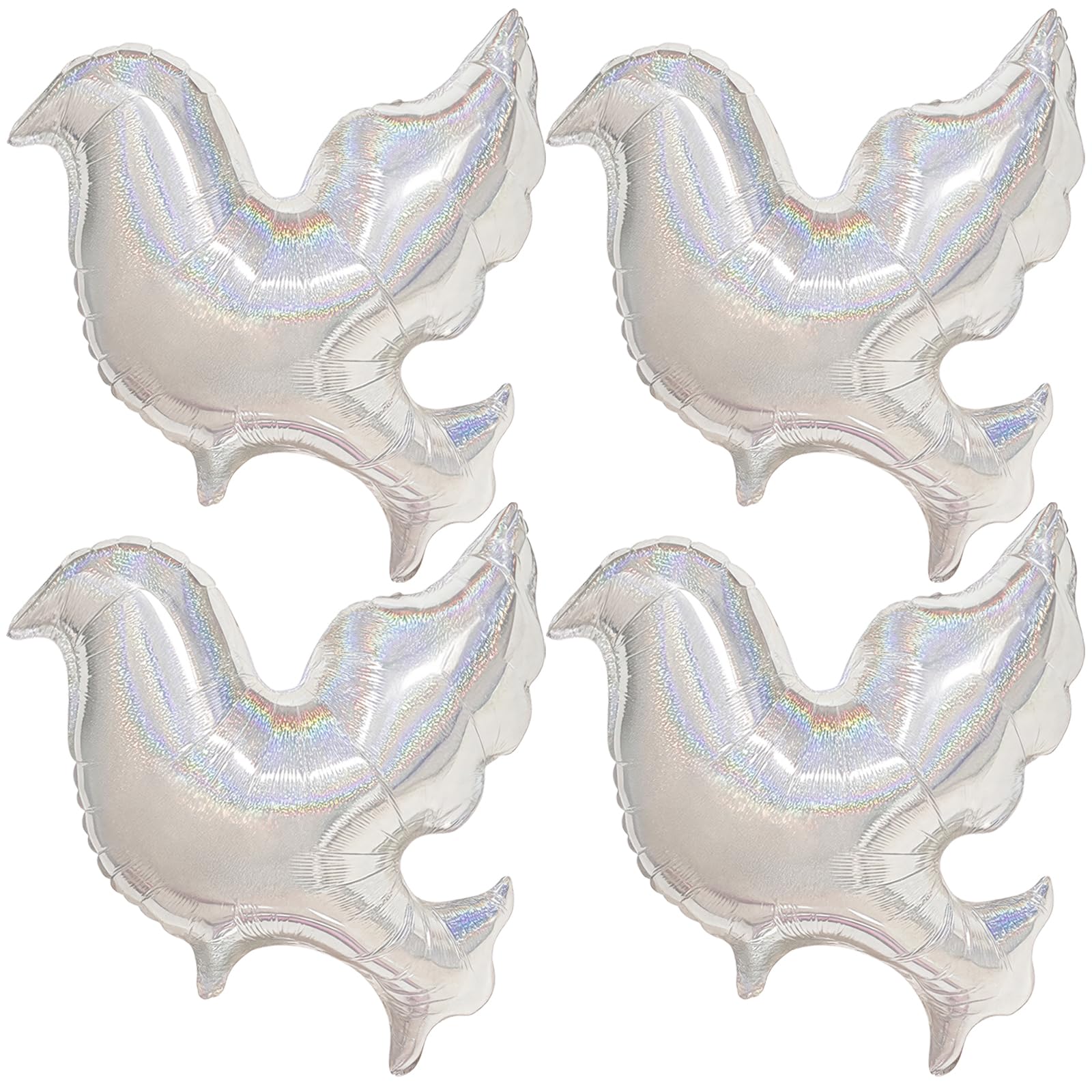 Photo 1 of Large Dove Balloons for Baptism Decorations First Communion Decorations for Boys and Girls 4 Pcs