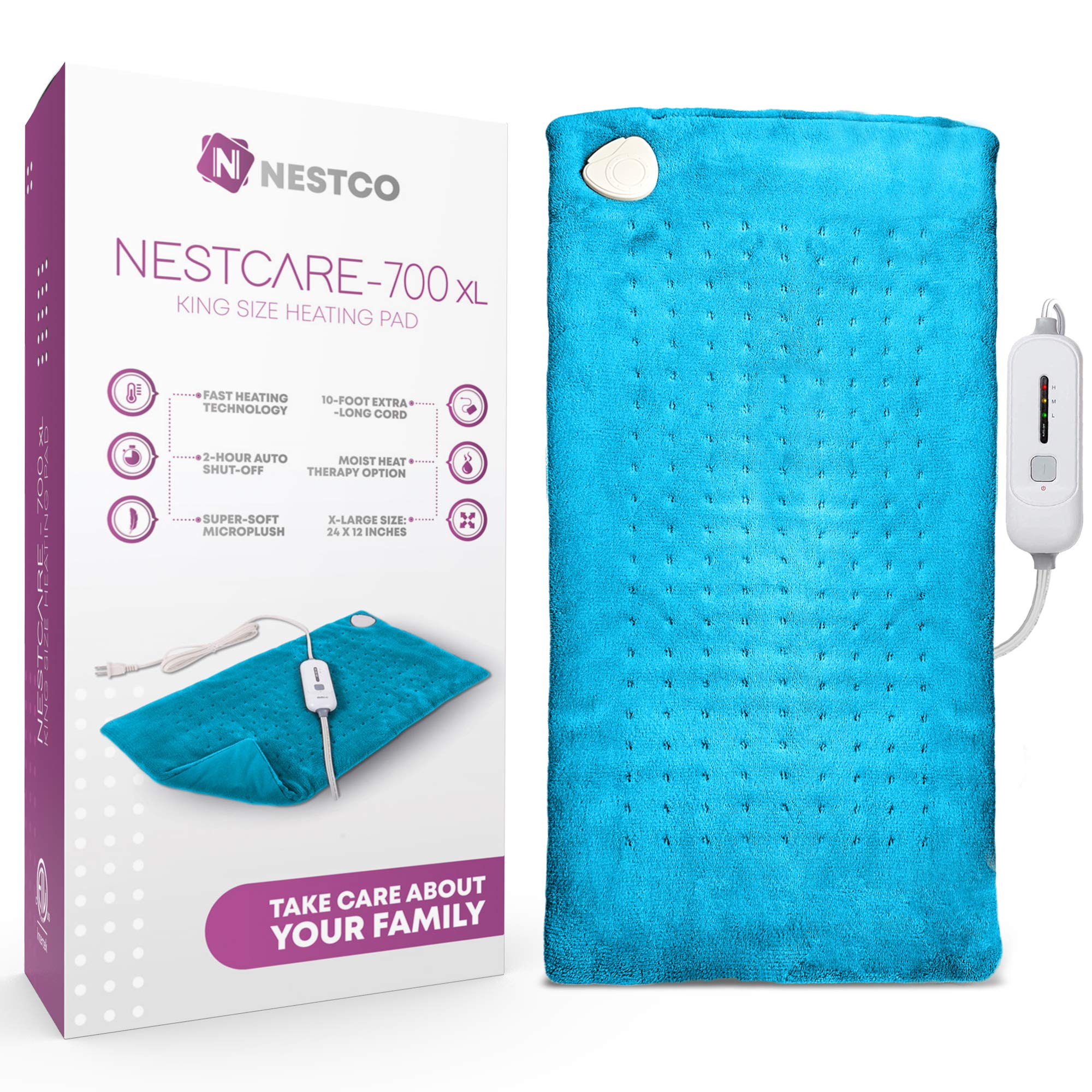 Heating Pad with FastHeating Technology Moist Heat Therapy Ultra Soft
