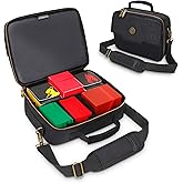 ENHANCE MTG Card Box Storage Case - Deck Holder Card Carrying Case Bag Compatible with Magic MTG Cards , Card Games, Cards Against Humanity - Pencil Loops , Pocket for Dice, & Tokens