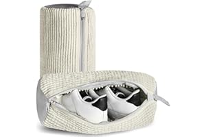 XPIZO Shoe Washing Machine Bag 2PCS Shoe Laundry Bag for Washer and Dryer Deep Clean for Tennis Shoes, Sneakers and Slippers with Self-locking Zipper (Beige)