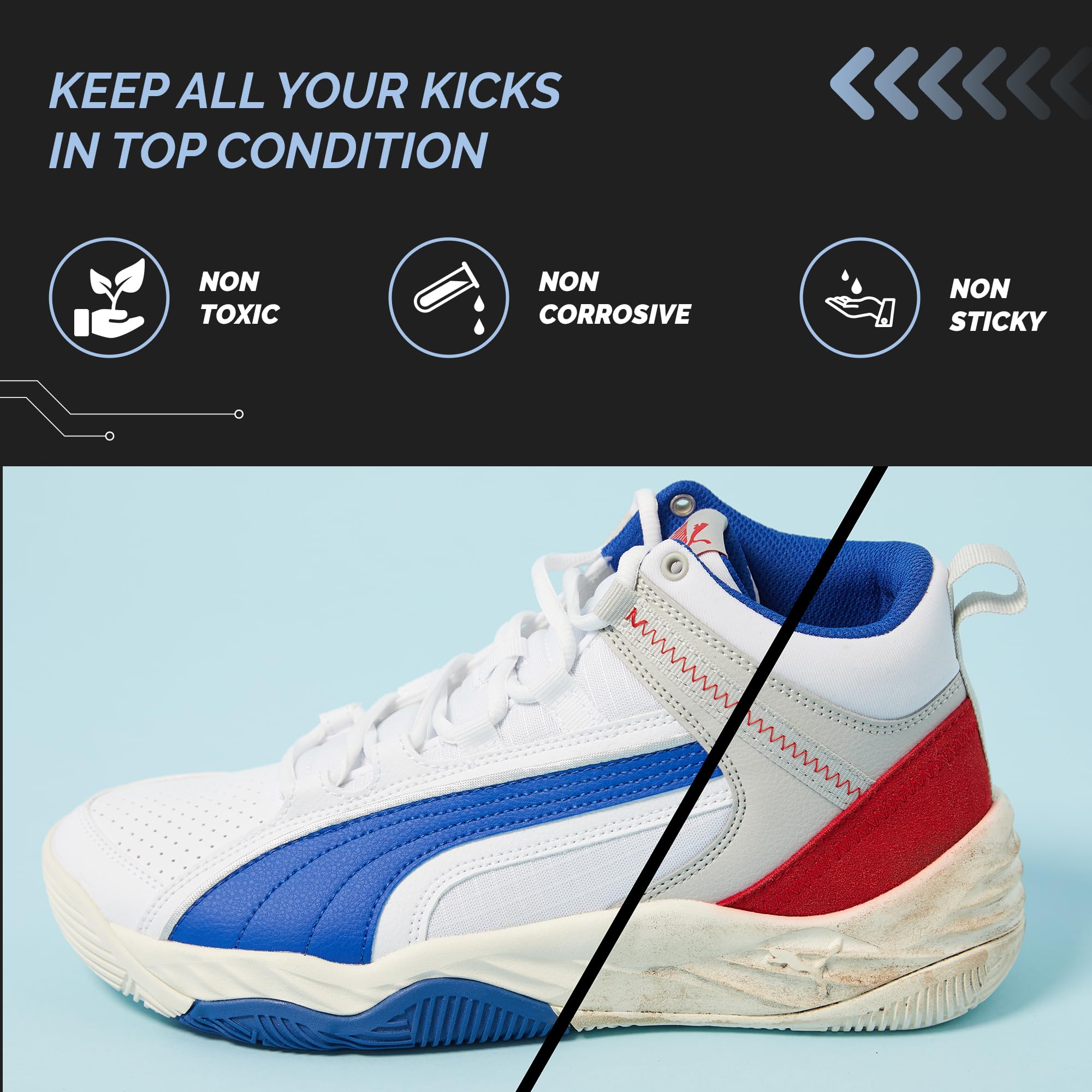 2 in 1 Sports Shoe Grip Spray, Provides Traction and Rejuvenates Soles. Multipurpose Grip Spray for Improving Basketball Shoe Grip. Anti Slip & Performance Enhancer