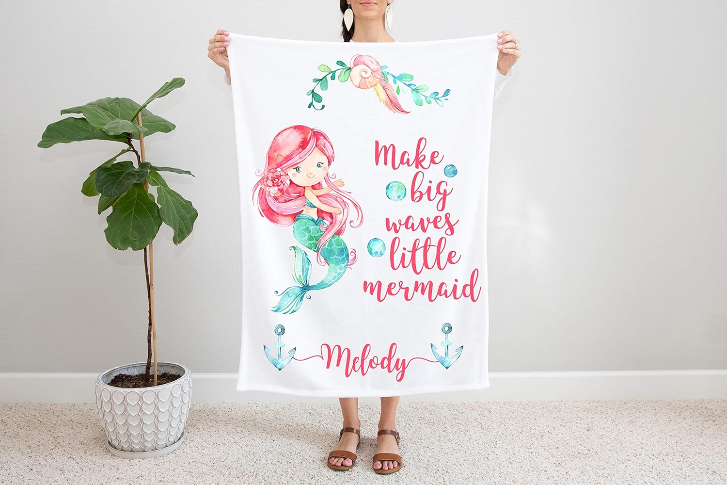 Amazon Com Mermaid Baby Blanket Handmade