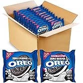 OREO Zero Sugar Chocolate Sandwich Cookies Variety Pack, 20 Snack Packs | Original &amp; Double Stuf, 2 Cookies Per Pack, Aspartame Free, Individually Wrapped, Always made with Real Cocoa, Bulk Snacks