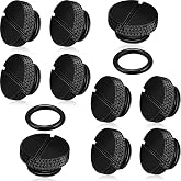 Hotop 10 Pcs Black Water Cooling Plug Fittings with O Ring, G1/4 Thread | Water Stop Plug Fittings for Computer Water Cooling System