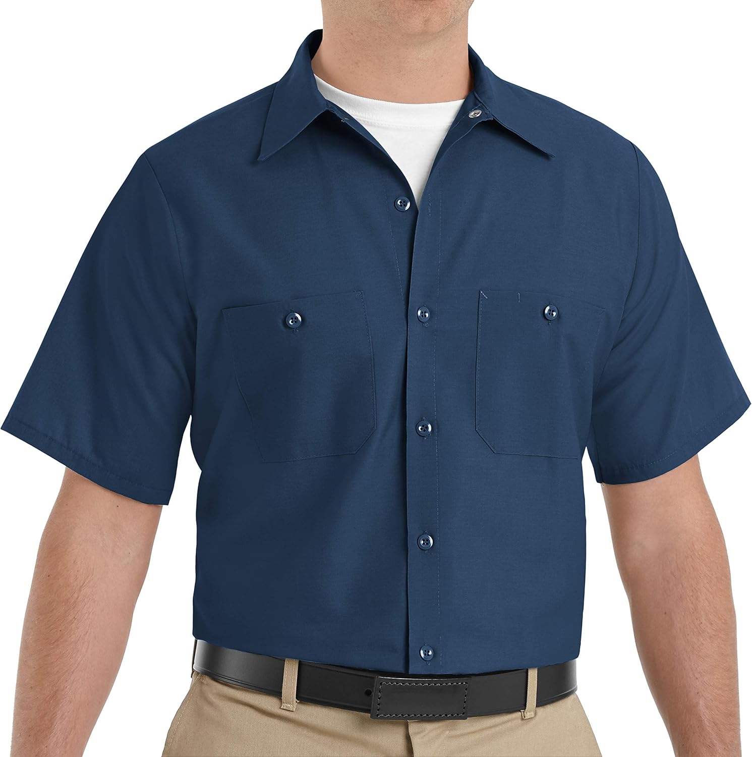 Red Kap Men's Industrial Work Shirt, Regular Fit, Short Sleeve: Clothing