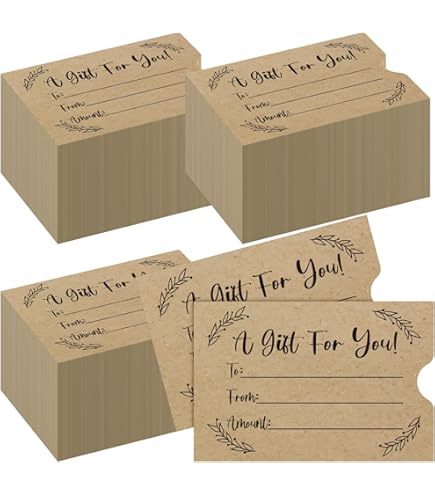 Amazon.com : Gift Card Sleeve - White Basic (100 Pack) : Office Products