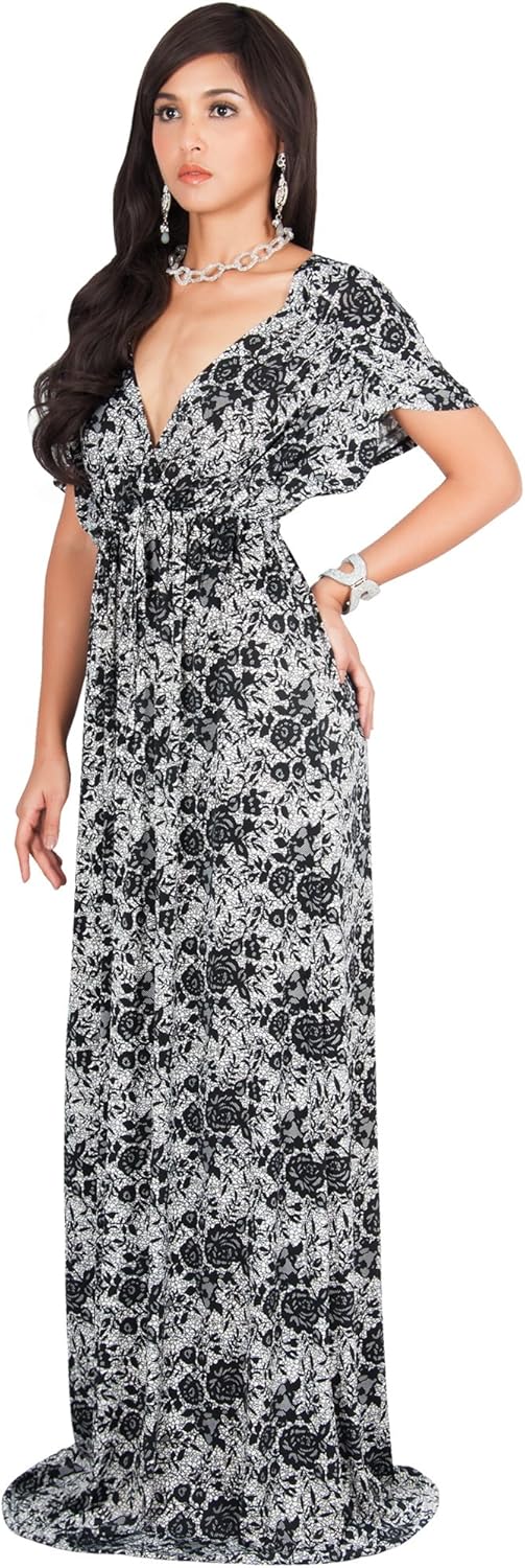 kimono sleeve evening gown