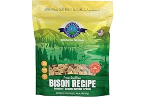 Shepherd Boy Farms Freeze Dried Raw Dog Food, Bison Recipe, All Natural, No Synthetics, Made in USA with Goat's Milk & Organic Produce, High Protein, Complete Meal (14oz)