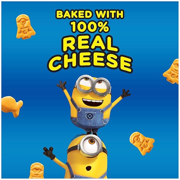 GOLDFISH MINIONS SHAPED CHEDDAR CRACKERS, 6.6 OZ BAG