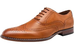 Vostey Men's Dress Shoes Classic Wingtip Brogue Men Oxfords