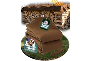 Erfolkerz Canvas Tarp 8x12ft 22Mil Water-Resistant Tarps with Aluminum Grommets, 14OZ UV-Resistant Tarpaulin,Heavy-Duty Multi