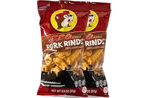 POP SNAX Bucee Pork Rinds, BBQ, Keto Friendly, BBQ Flavor, 4 Oz (2 Bags)