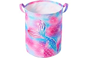 Beinou Kids Laundry Hamper 43.5L Waterproof Baby Laundry Basket Collapsible Canvas Toy Organizer Basket With Handles For Kids Bedroom Nursery Clothes