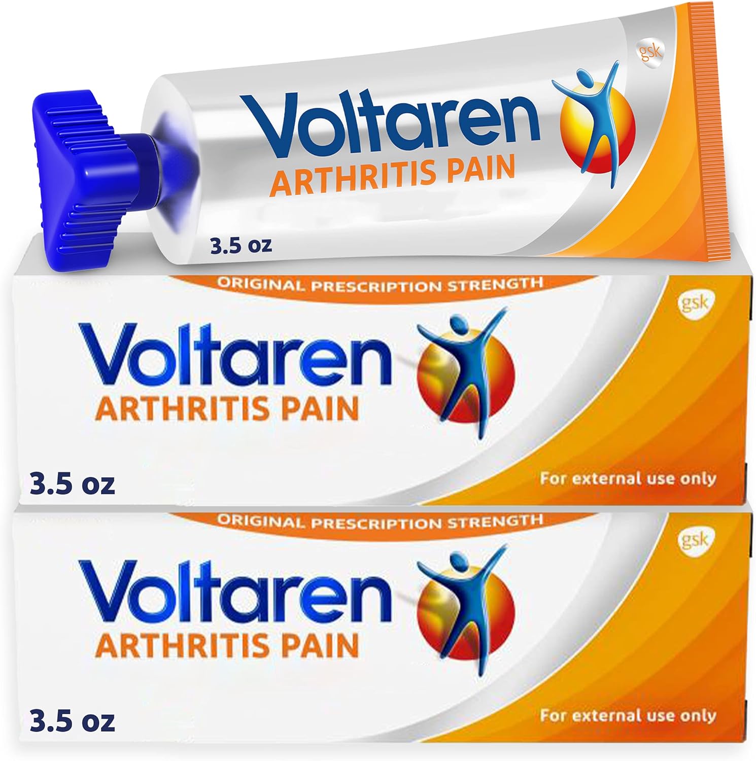 Voltaren Arthritis Pain Gel for Topical Arthritis Pain Relief, 3.5 oz/100 g Tubes (Pack of 2): Health & Personal Care