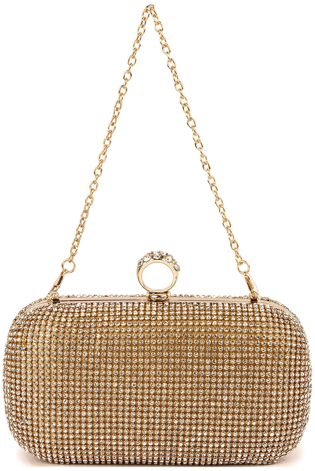 kleio designer party stone sling clutch