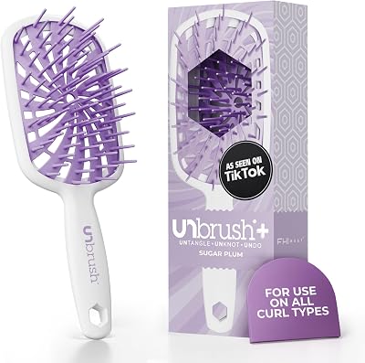 FHI Heat UNbrush Plus Detangler Brush 84 UltraFlex Bristles Vented Cushions