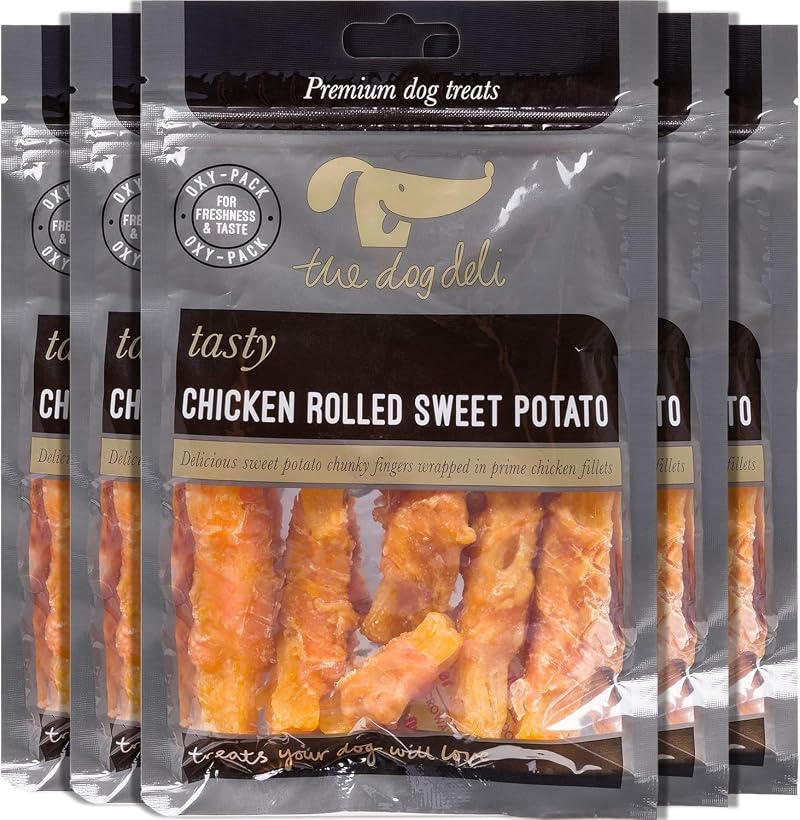 Petface The Dog Deli Chicken Rolled Sweet Potato Treat 100g Pack of 5