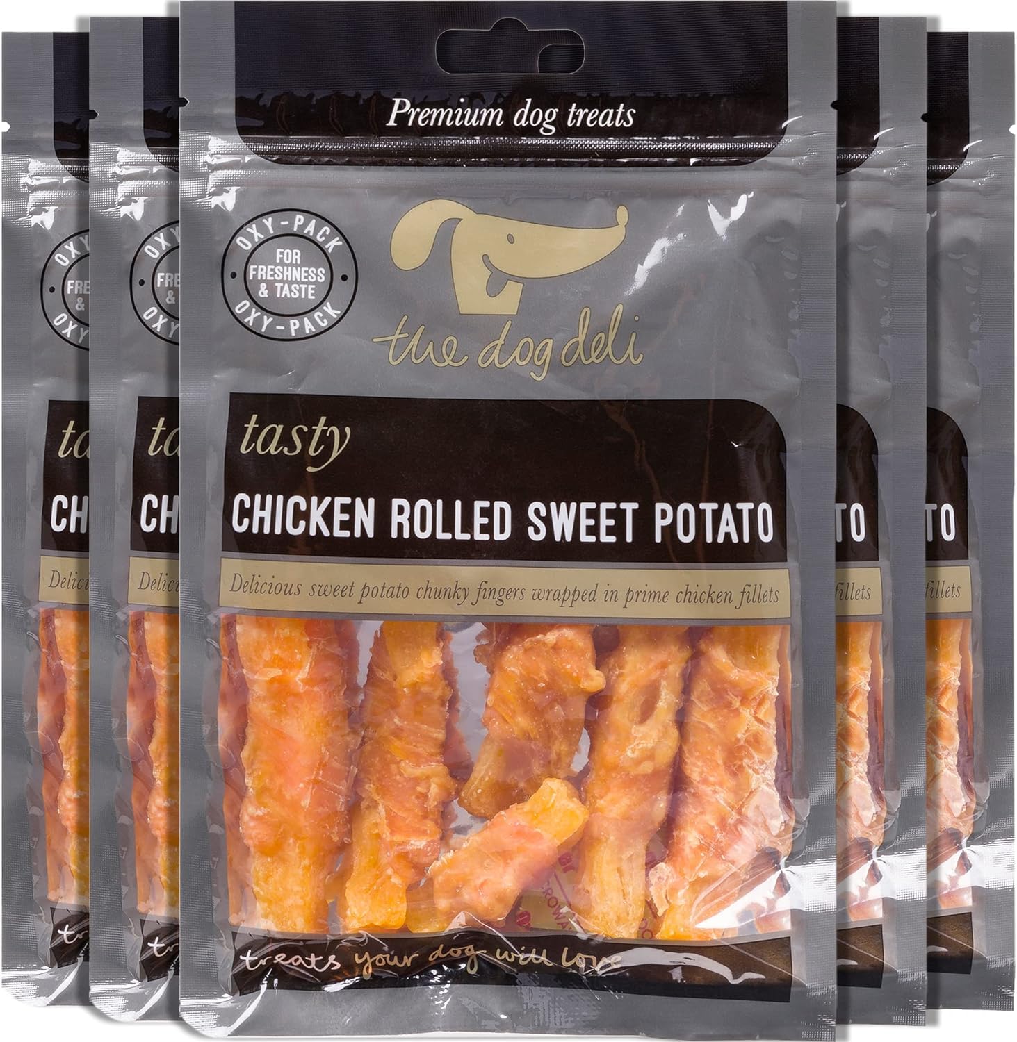 Petface The Dog Deli Chicken Rolled Sweet Potato Treat, 100g (Pack of 5)