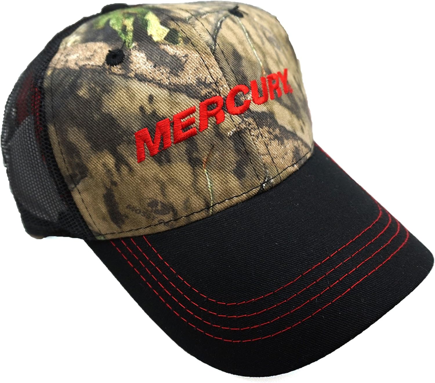 MERCURY MARINE Fishing Hat Camo / Black Trucker Cap, CAP