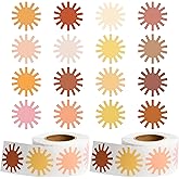 G1ngtar 1000Pcs Boho Sun Stickers Roll First Trip Around The Sun Birthday Party Favor Stickers You are My Muted Sunshine Envelope Sticker Seals Party Decoration Supplies