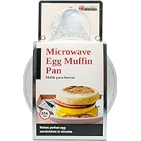 Good Living Microwave Egg Muffin Breakfast Sandwich Pan for Eggs in a Minute or Less, 1-pack