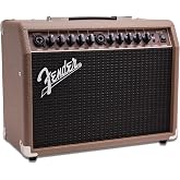 Fender Acoustasonic 40-Watt Acoustic Guitar Amplifier, Portable Amp Combo | Portable combo amp, dual 6.5" speakers, built-in reverb, XLR mic input, singer-songwriter, Brown/Wheat, 2-year warranty