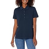 Amazon Essentials Women's Short-Sleeve Polo Shirt (Available in Plus Size)