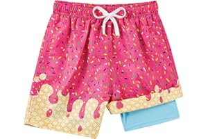 westwolf Boys Swim Trunks with Compression Liner Casual Bathing Suit for Kids Swim Shorts 6-18 Years