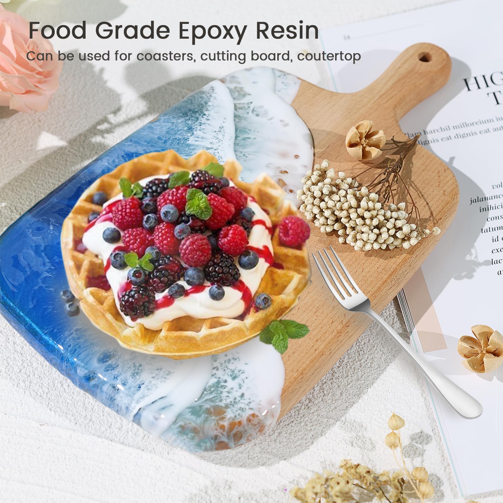 Bsrezn 96OZ Epoxy Resin Kit, Upgraded Crystal Clear Hard Casting Resin and Hardener Epoxy Resina Epoxica Transparente 2 Part Resin Art Supplies for Jewelry Making Mold Table Top Craft 1:1 Starter Kit