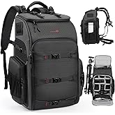 STARTRC VCR Camera Backpack Professional Bag 40L DSLR/SLR Mirrorless Travel Case Photography Tactical Compartment Compatible with Canon/Nikon/Sony Camera Holder Tripod Birds Lens Laptop