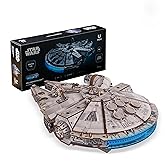 UGEARS Star Wars &trade; Millennium Falcon&trade; Wooden 3D Puzzles for Adults - DIY Mechanical Model Kit, 3D Puzzle Brain Teaser Puzzles for Adults, Wood Model Building Kits, Hobbies for Men and Women