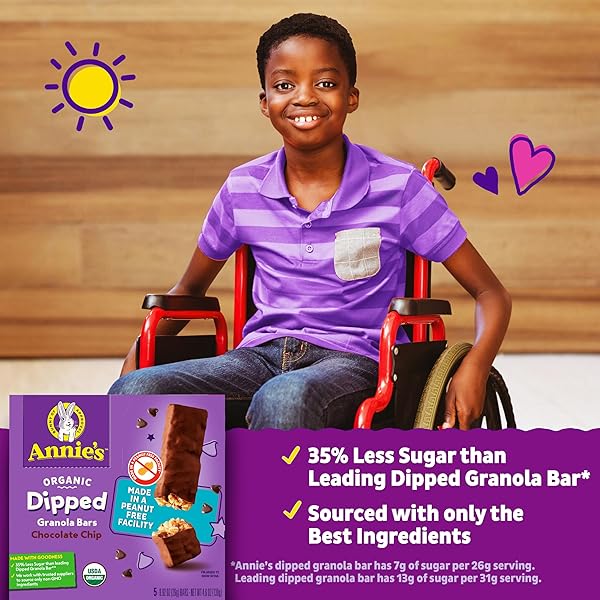 ANNIE’S CHOCOLATE DIPPED, CHEWY CHOCOLATE CHIP GRANOLA BARS, 5 CT