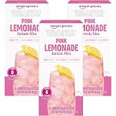 Amazon Grocery, Pink Lemonade Drink Mix Singles, 3.2 Oz, 6 Ct (Pack of 3)