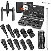 MateAuto 12pcs Motorcycle Blind Hole Collet Bearing Puller Set, Internal Bearing Extractor Puller Kit Slide Hammer Bearing Puller with Expandable Collets 8-32mm Inner Bearing Remover Tool (12-Piece)