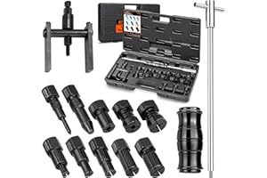 MateAuto 12pcs Motorcycle Blind Hole Collet Bearing Puller Set, Internal Bearing Extractor Puller Kit Slide Hammer Bearing Puller with Expandable Collets 8-32mm Inner Bearing Remover Tool (12-Piece)