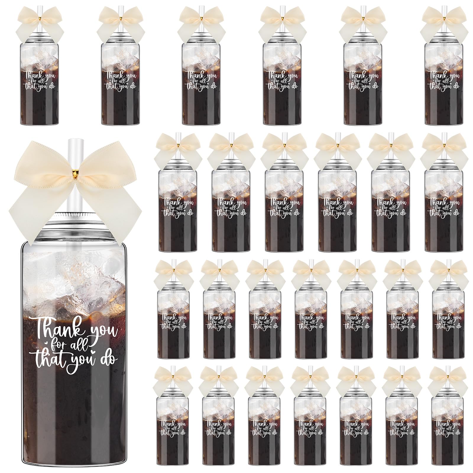 Skylety 24 Pcs Thank You Cups Bulk 13.5 oz Employee Appreciation Gifts ...