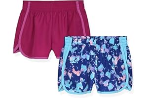 C9 Champion Girls Shorts - 2 Pack Athletic Woven Running Shorts for Kids