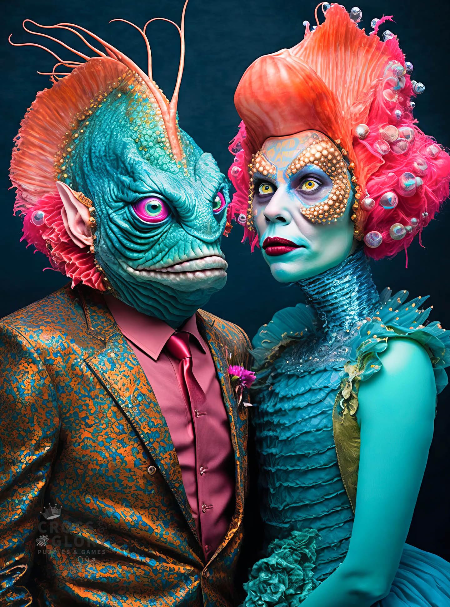 "Meet The Aliens: Nymira and Dantar" - A 1000-Piece Jigsaw Puzzle by Cross & Glory